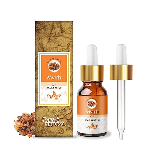 Image of Crysalis Myrrh Oil 15 ml (0.51 fl oz) - Steam Distilled Resinous Aromatic Oil for Natural Perfumery, Meditation Diffusion & Oral Care Formulations