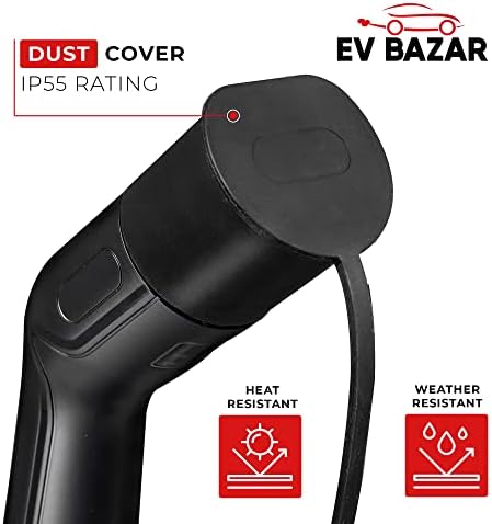 Type 2 to Type 2 (7.2Kw) | 32A | Mode 3 | 1 Phase | 5 Meter | FREE Carry Bag | EV/Electric Vehicle Car charging cable & Plug-in Hybrid Charging Cable Model 3