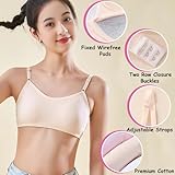 Bysion 4 Pack Girls Sports Bra Training Bras Underwear with Fixed Bust Pad and Adjustable Strap Teenage Girls Crop Top for Kids 12-16 Years - Image 6
