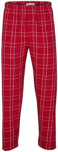 boxercraft Double-Brushed 100% Cotton Harley Flannel Pant for Men, Crimson Field Day-M