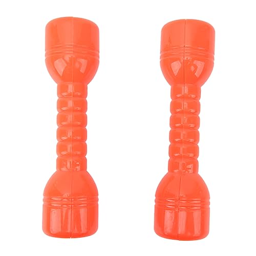 Dumbas de Plástico para Niños Ejercicio de Acondicionamiento Físico para Niños ABS Pequeñas Pesas a Mano para Ejercicio Matutino 10 PCS (ORANGE)