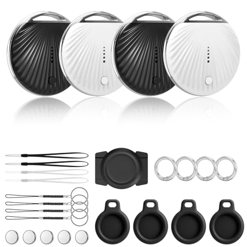 GPS Tracker Auto 4 Pack Ohne ABO für iOS Fahrzeuge, für Apple „Wo Ist?“, Magnet Trackers Schlüsselfinder für Motorrad Kfz Gepäck Koffer, Keine ABO Smart Bluetooth Air Tags für Kinder Hund Haustiere