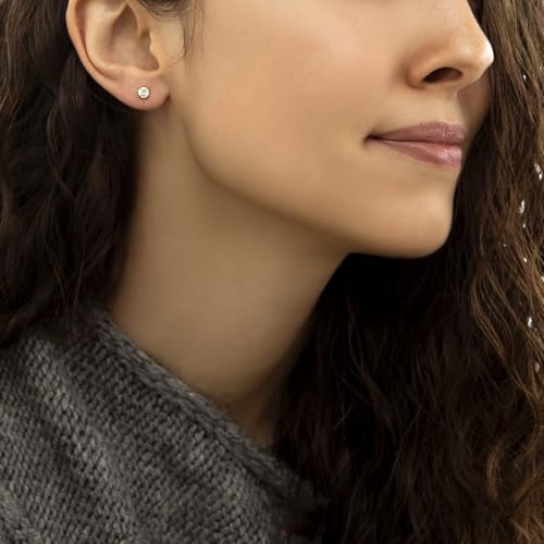 Carissima Gold Damen Gelbgold 4mm Rund Cubic Zirkonia Ohrstecker