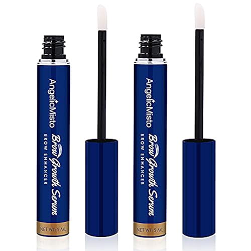 (Pack of 2) AngelicMisto Eyebrow Growth Serum Brow Enhancer for Full, Bold Eyebrows