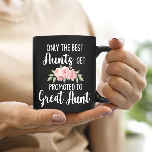 Taza de cerámica negra QASHWEY 11 onzas miniatura 2