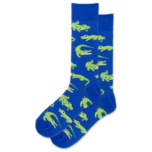 Hot Sox Men's Alligator Socks, 7-12, Royal