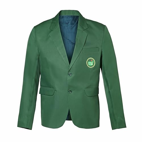 Mens Green Casual Slim Fit Coat 2 Button Blazer Business Sport Coat (Green, Medium)
