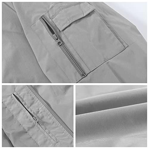Image of Gopune Men's Windproof Bomber Jacket Lightweight Windbreaker Outdoor Golf Fashion Coat
