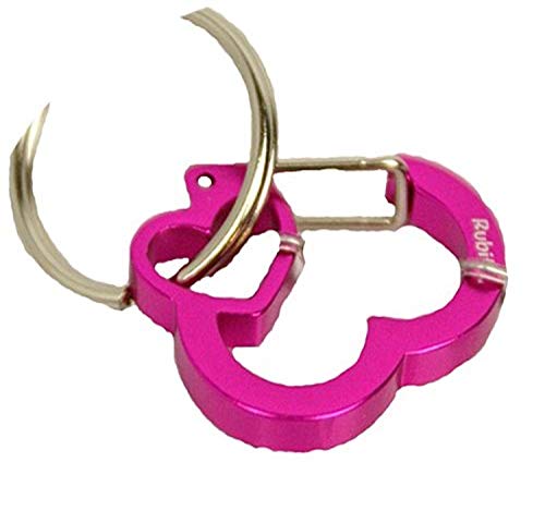 Rubit Small Heart Aluminum Dog Tag Clip - Pink