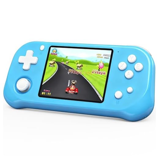 ZHISHAN Tragbare Handheld Spielekonsole für Kinder Erwachsener mit Eingebauten 220 16Bit Klassisches Retro Videospiele 3.0 "HD Bildschirm Arcade System Geburtstagsgeschenk Blau