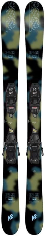 K2 Hi Fi Kid's Frontside Skis w/ System Bindings | On-Piste, Composite Woodcore, On-Piste Rocker, Youth/Beginner