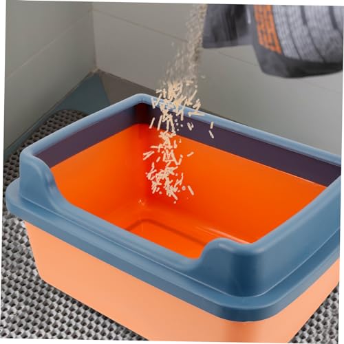 FUOYLOO 1 Conjunto De Caixa caixa de areia para gatos penico aberto para gatinho banheiro de gatinho