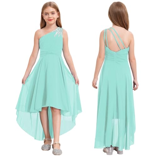 Robe de bal fille confortable asymétrique sans manche pour rester libre - 7