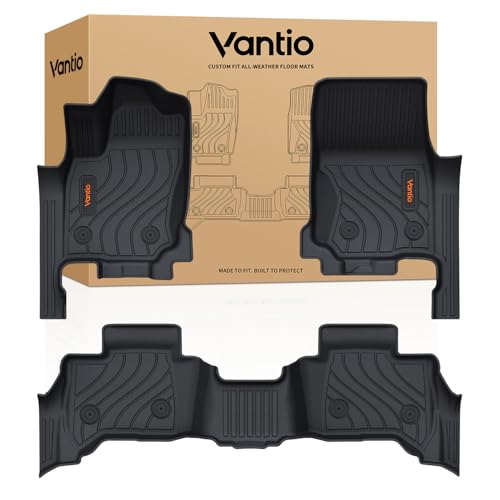 Image of Floor Mats for Toyota 4Runner 2025 2026 5 Seats(Not for Hybrid), Anti-Slip Custom Fit All Weather TPE Car Liners for 4Runner SR5 /TRD /Limited 6th gen Front&Rear Car Mats