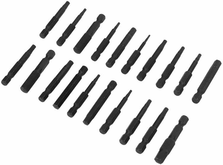 Hex Screwdriver Bits Inch and Clear Scale Hex Screwdriver Bit Set Phosphate Finish Electric with Storage Box for
