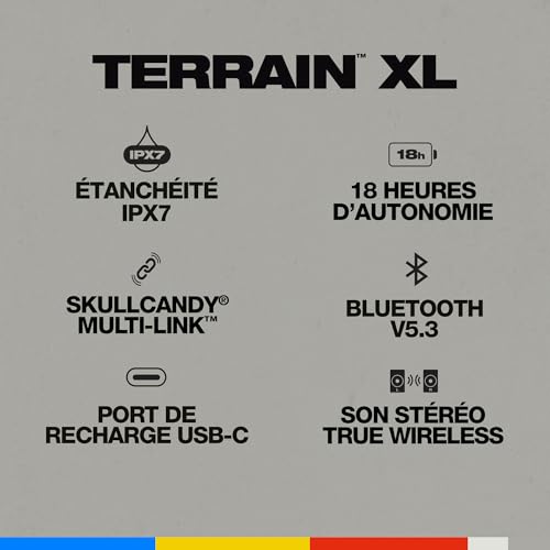 Enceinte Bluetooth Skullcandy Terrain XL portable IPX7 orange
