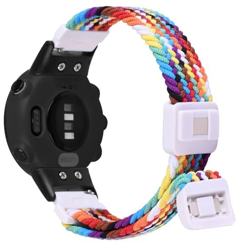 C2D JOY Braided Nylon Strap Compatible with Forerunner 45/45S Replacement Watchband with Adapters-Colorful