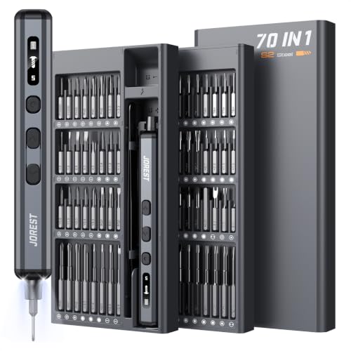 Image of JOREST 70-in-1 Mini Precision Electric Screwdriver Set-64 S2 Magnetic Bits