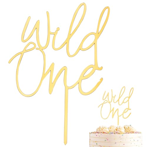 Happy Birthday Tortendeko Gold, Acryl Cake Topper Kuchendekoration, Wild...
