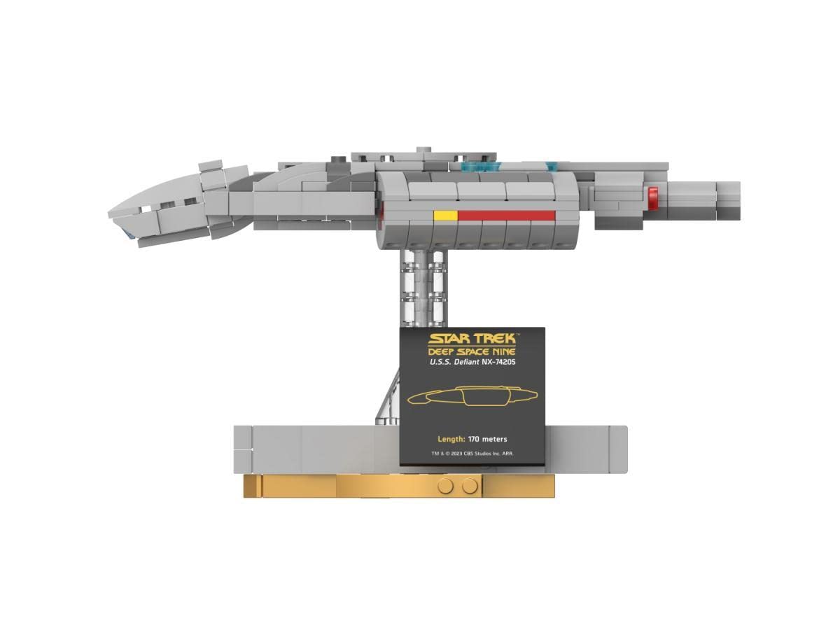 BlueBrixx – Star Trek USS Defiant NX-74205 – aus: Deep Space Nine – Midsize-Bausatz mit 561 Klemmbausteinen – 100% kompatibel – ORIGINAL-Lizenz, 105440