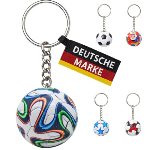 KEYSPACE Schlüsselanhänger Fussball Geschenke Jungen Fußball Geschenk für Jungs und Mädchen