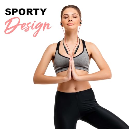 Image of Kratos N4 Bluetooth Neckband with 52H Playtime, Deep Bass, Stereo Sound, HD Calls, Magnetic Earbuds, Type-C Fast Charging, Rich Audio, Hollow Switch for Comfort & Style