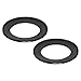 PATIKIL 52mm-72mm Metal Step Up Ring, 2 Pack Camera Lens Filter Adapter Ring Aluminum Filter Adapter Ring for Camera Lenses Hood, Black
