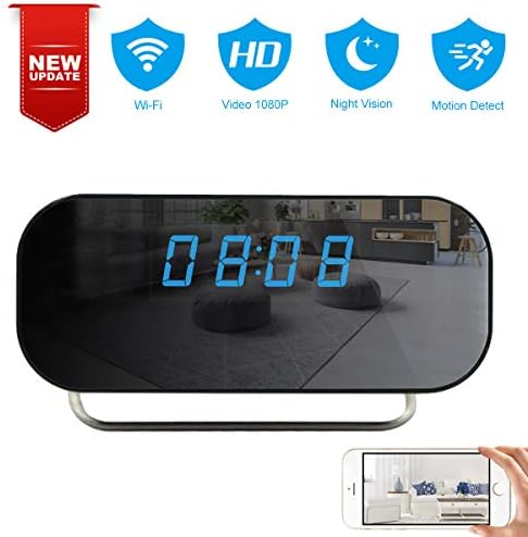 Hidden Camera Clock TTCDBF WiFi Hidden Camera Wireless 1080P Hidden Security Camera with Motion Detection,Night Vision,150Angle Real-time Video Nanny Cam