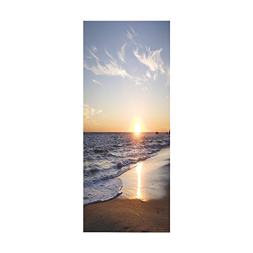 Sticker porte Trompe l'oeil Effect Papier Peint 3d pour Porte Photo Stickers Muraux Auto-adhésif Autocollants PVC Imperméable pour Chambre Salle de Bain...