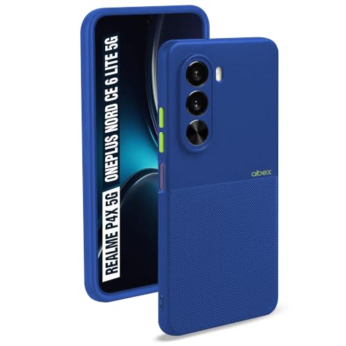 Image of AIBEX Premium Back Cover Case Compatible for OnePlus Nord CE 6 Lite 5G / Realme P4X 5G|Scratch & Drop Tested Shockproof Matte Texture Case with Soft Microfibre Lining|Slim Fit Cover - Blue