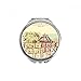 Chichen Itza Mexico Ancient Civilization Drawing Hand Compact Mirror Round Portable Pocket Glass