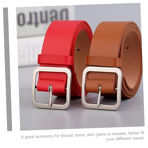 Beaupretty 4Pcs Dress Belt for Men Women Imitation Leather Fashion Waist Belt Versatile Casual Accessory for Jeans Skirts and Dresses4