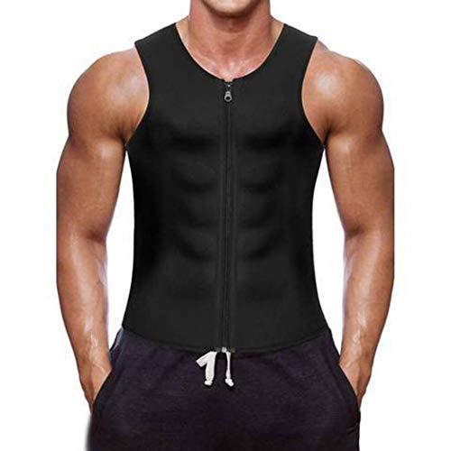 Entrenador de cintura para hombre con chaleco moldeador de cuerpo y sauna