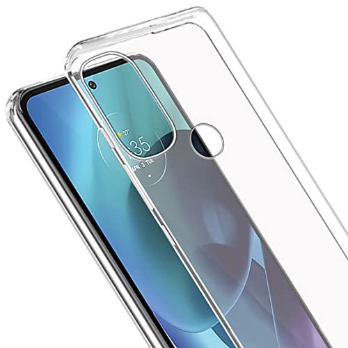 Image of Amazon Brand-Solimo Mobile Cover for Motorola Moto G71 5G (Soft & Shockproof Back Case with inbuilt Cushioned Edges), Transparent