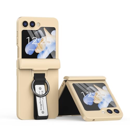Coque Galaxy Z Flip5 or de qualité premium avec charnière antichoc