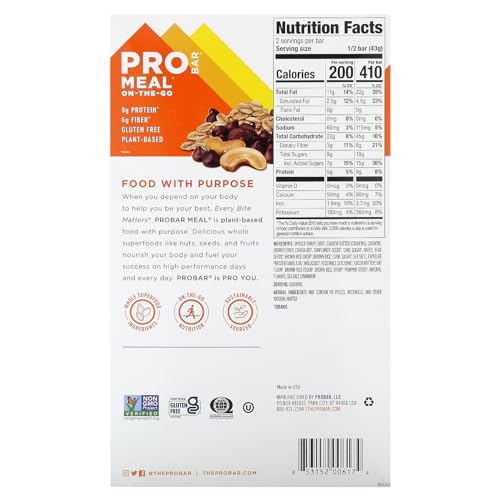 ProBar Meal-On-The-Go, Barra Avena Chocolate, 12 unidades miniatura 2