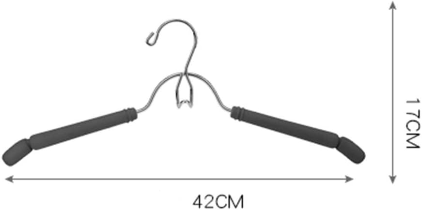 Stainless Steel Hanger,Wooden Hanger,RENRUIRUI- Metal Foam Hanger Space-Saving Non-Marking Standard Hanger Wet and Dry Overlay Design Home Shirt Top Jacket Jacket(Gray)
