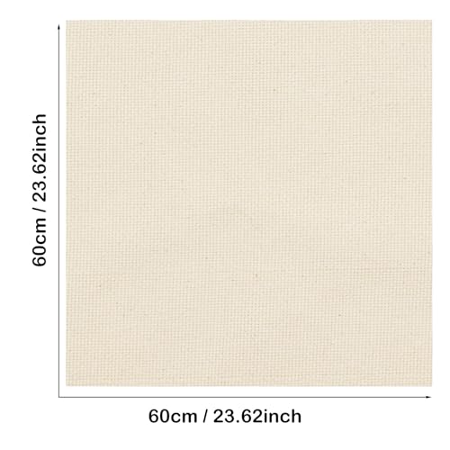 Image of Punch Needle Monk Cloth, Punch Needle Fabric, Embroidery Fabric for Sewing Embroidery Art Crafts Favors, 2 PCS, 23.6 x 23.6 Inch