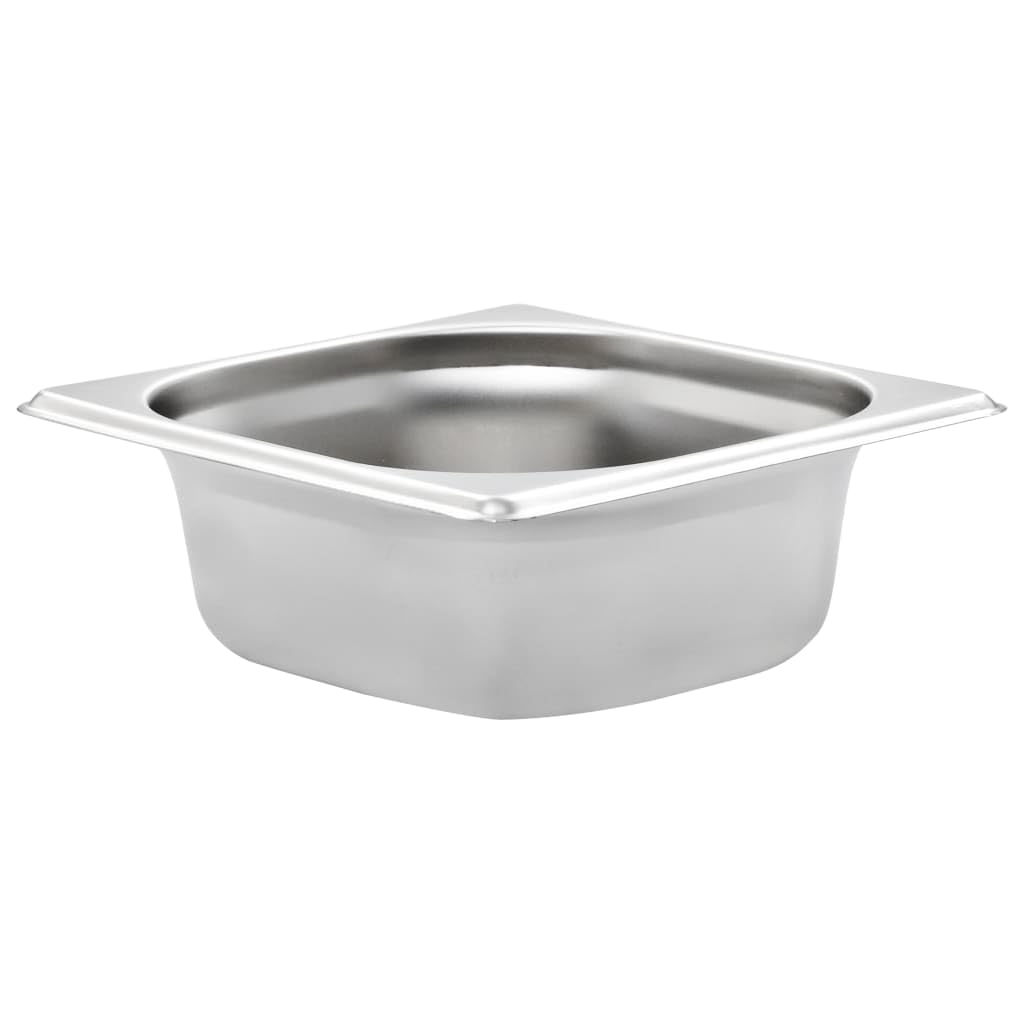 12 recipientes apilables de acero inoxidable GN 1/6 de 65 mm, para gastronomía, cocina, buffet, catering, uso para mostrador caliente y bain-marie