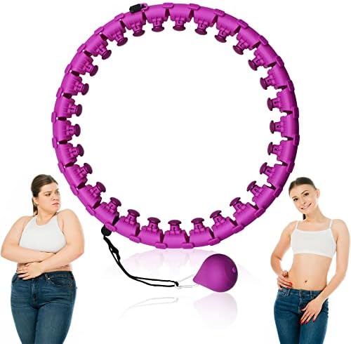 Gustamucho Hoops for Adults Weight Loss,Weighted Hoop Plus Size, 30 Detachable Knots,Exercise Hoops, 30-68 inches,Fitness Circles,Abdominal Trainers for Workouts & Weight Loss