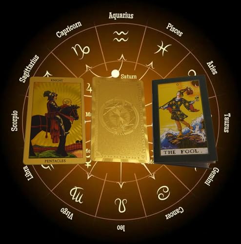 Baraja Tarot Dorada 78 Piezas Rider Waite Impermeable