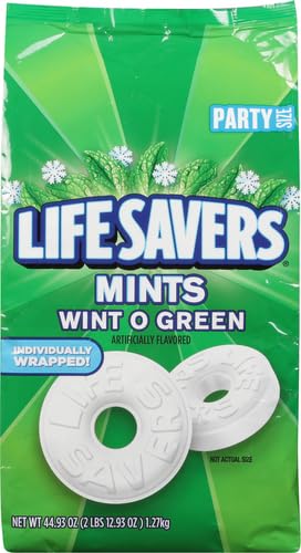 Image of LIFE SAVERS Wint-O-Green Breath Mint Bulk Hard Candy, Party Size, 44.93 Ounce (Pack of 6)