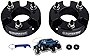 Supreme Suspensions - Front Leveling Kit for 2005 - 2022 Nissan Frontier and 2005 - 2015 Nissan Xterra 2' Front Lift Aircraft Billet Strut Spacers Kit 2WD 4WD (Black)