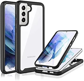 Foreverluck Case for Samsung Galaxy S21 FE 5G, [Built-in Screen Protector]: 360 Full Body Case Cover Anti-Slip, Heavy Duty Protection Shockproof Slim Fit,Black