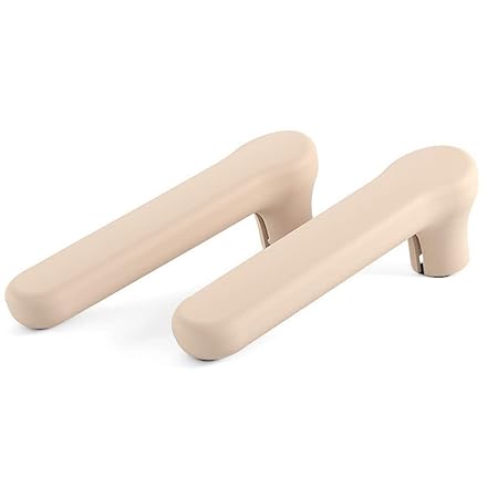 Serlife 2Pcs Silicone Door Handle Cover Glossy Safety Door Handle Protector Anti-Collision Covers (Creamy White)