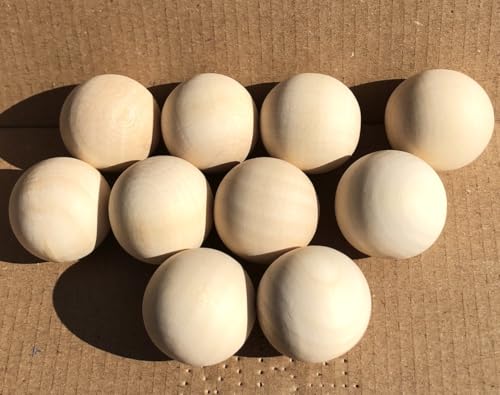 10 Natürliche Holz Boule Cochonnets je 3 cm Durchmesser - Für Pétanque - Spiel aus Naturholz - Pétanque-Zubehör Ab 6 Jahren - Freizeit - Outdoor - Pétanque-Spiel Boule Schweinchen Zielkugeln