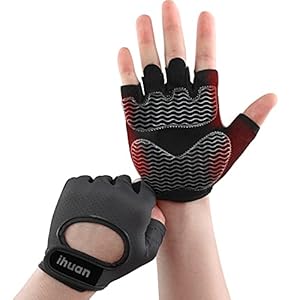 ihuan Workout Gloves for Men and Women – Extra Breathable | Full Palm Protection | Compatible with Watch, Weight Lifting Gloves Gym Gloves for Exercise Fitness