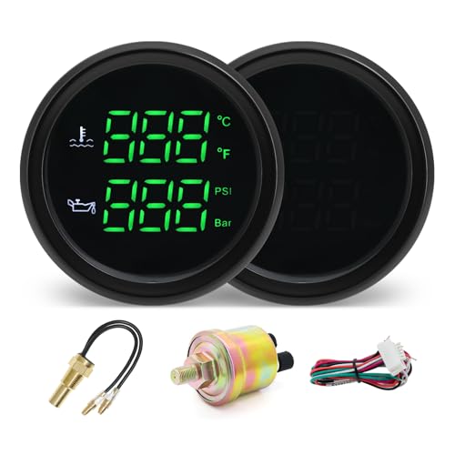 MH AUTO Marine Gauge Set with Oil Pressure & Water Temp