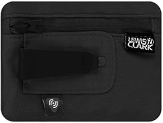 Lewis N. Clark RFID-Blocking Hidden Clip Stash Travel Belt Wallet, Black, One Size