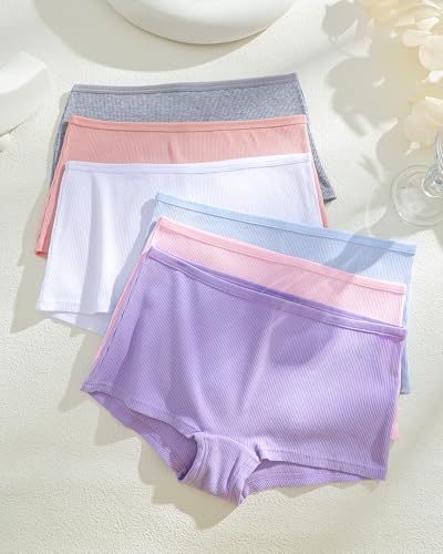 Image of Cotton Boyshort Underwear for Women Boxer Briefs Lady Boy Short Panties